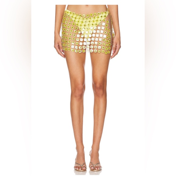 Camila Coelho Lilah Mini Skirt in Yellow Daisy - Picture 3 of 13